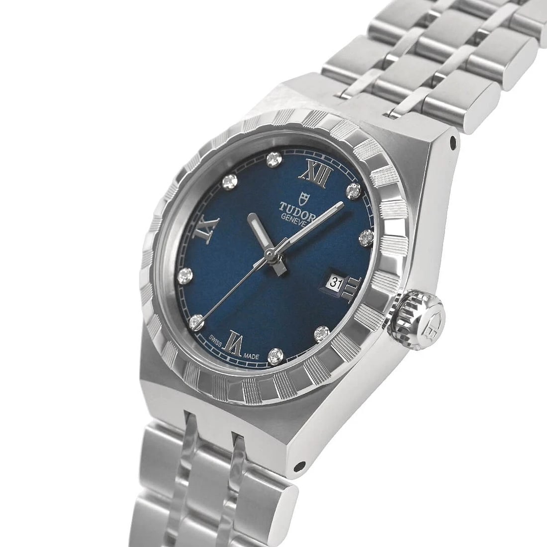 TUDOR TUDOR ROYAL WATCH: Tudor Tudor Royal Watch Brand: Tudor Type/Style: Wristwatch Material: Case Material stainless Color: Dial Color blue Size: Case Size Case Size: 28.0mm Accessories: None Accessories Notice: