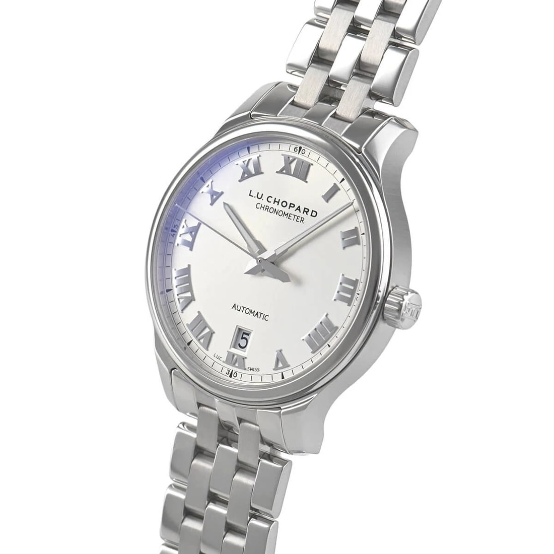 CHOPARD L.U.C CLASSIC WATCH: CHOPARD L.U.C Classic Watch Brand: CHOPARD Type/Style: Wristwatch Material: Case Material stainless Color: Dial Color Silver Size: Case Size Case Size: 42.0mm Accessories: None Accessories