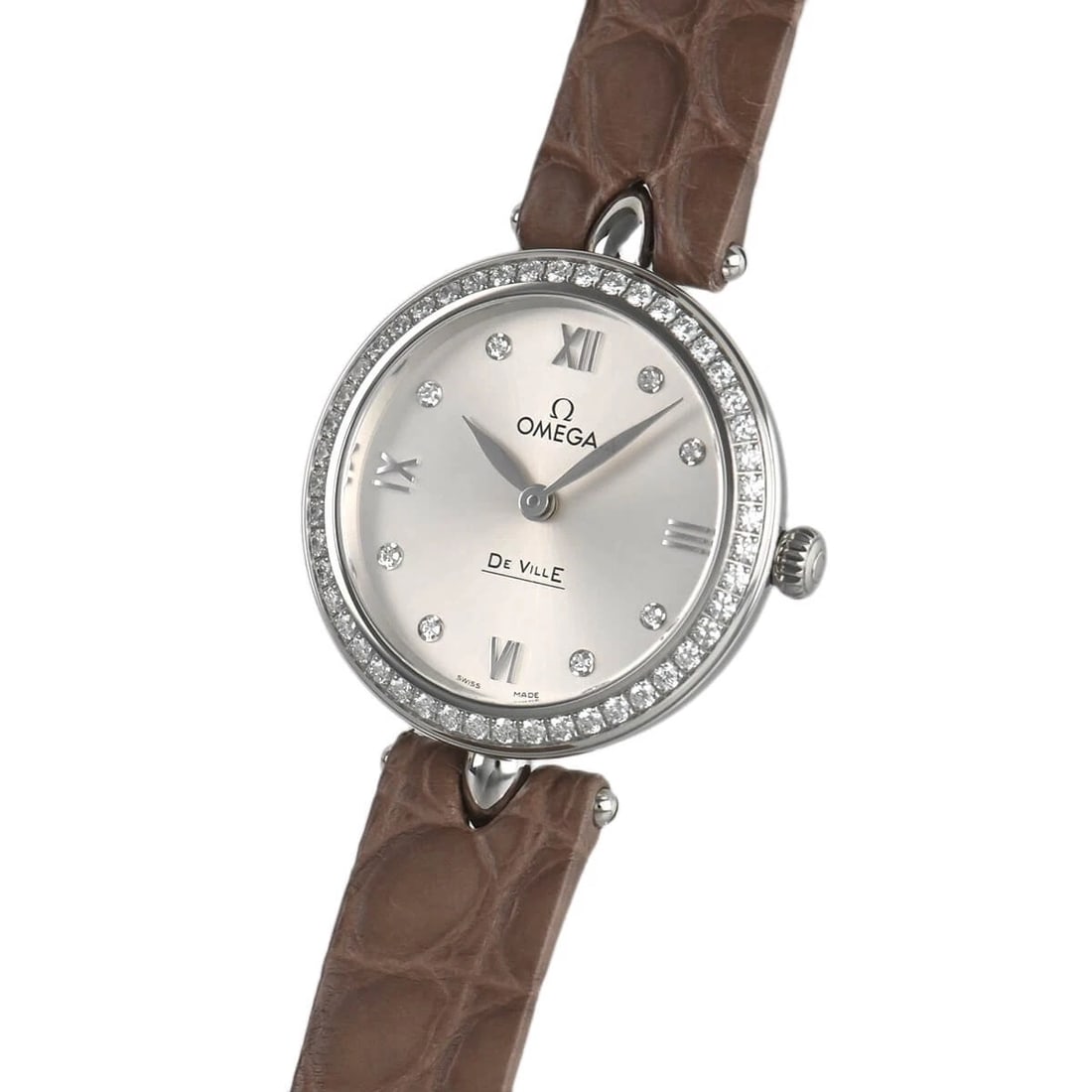 OMEGA DE VILLE PRESTIGE DEWDROP WATCH: OMEGA De Ville Prestige Dewdrop Watch Brand: OMEGA Type/Style: Wristwatch Material: Case Material stainless Color: Dial Color Silver Size: Case Size Case Size: 27.4mm Accessories: None Accessories