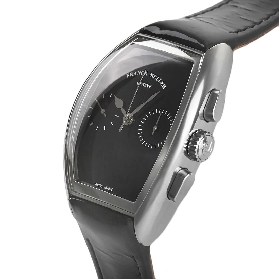 FRANCK MULLER GRAND CURVEX PIANO WATCH: FRANCK MULLER Grand Curvex Piano Watch Brand: FRANCK MULLER Type/Style: Wristwatch Material: Case Material stainless Color: Dial Color black Size: Case Size Case Size: 53.1 x 36.0 mm Accessories: