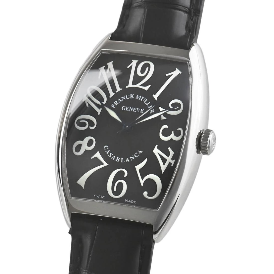 FRANCK MULLER TONNEAU CURVEX CASABLANCA WATCH: FRANCK MULLER Tonneau Curvex Casablanca Watch Brand: FRANCK MULLER Type/Style: Wristwatch Material: Case Material stainless Color: Dial Color black Size: Case Size Case Size: 47.0 x 34.0 mm