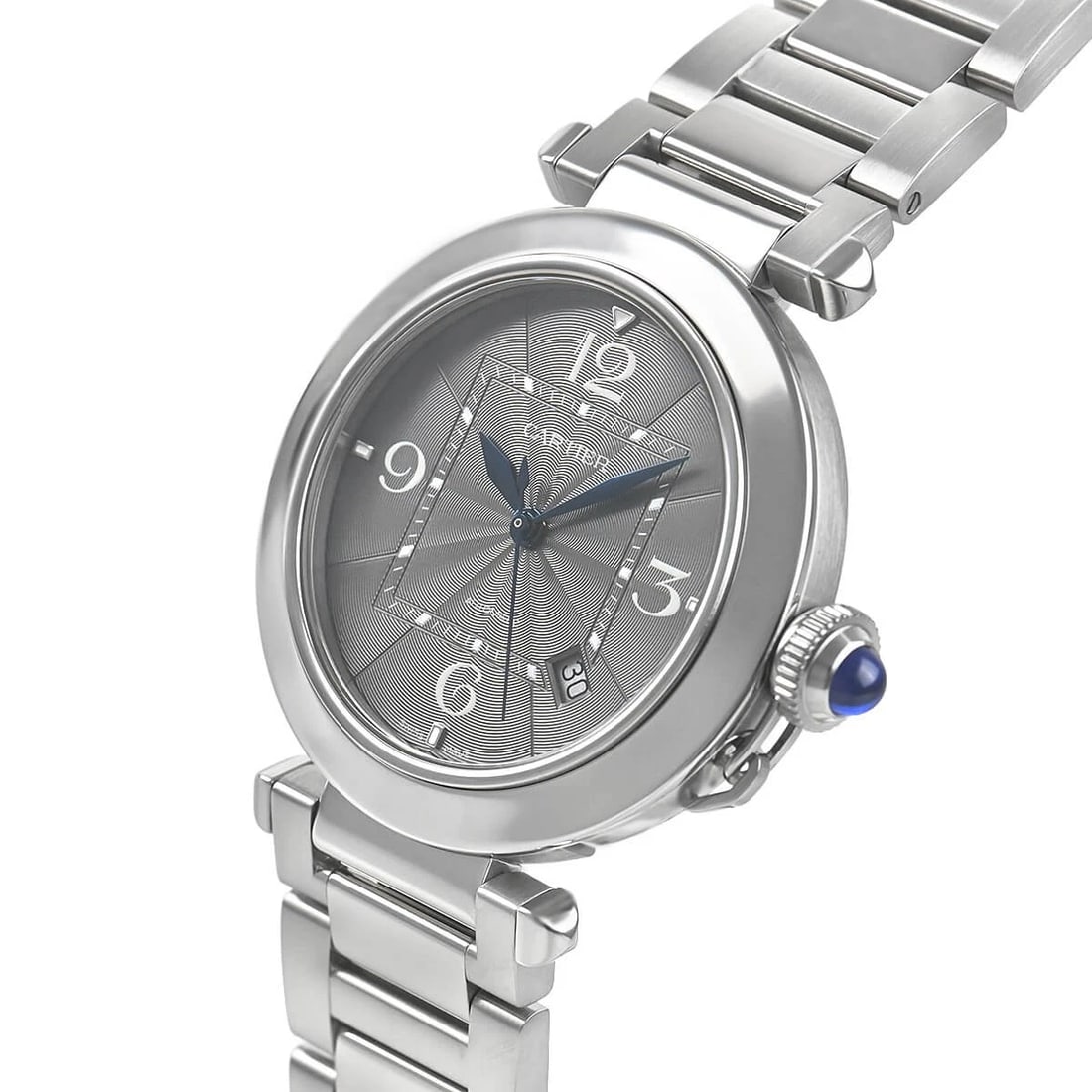 CARTIER PASHA DE CARTIER WATCH: CARTIER Pasha de Cartier Watch Brand: CARTIER Type/Style: Wristwatch Material: Case Material stainless Color: Dial Color Dark Gray Size: Case Size Case Size: 41.0mm Accessories: None Accessories