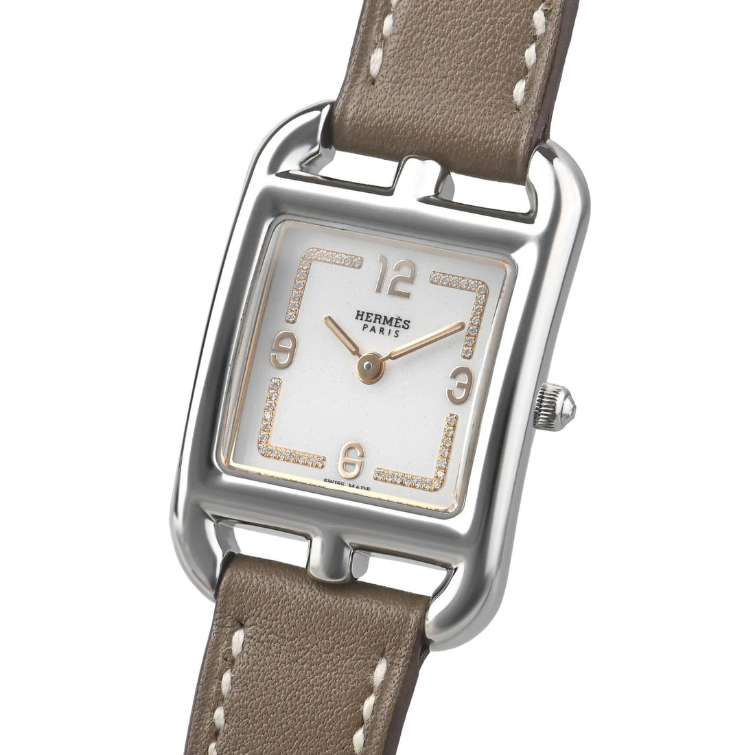 HERMES CAPE COD WATCH: HERMES Cape Cod Watch Brand: HERMES Type/Style: Wristwatch Material: Case Material stainless Color: Dial Color white Size: Case Size Case Size: 31.0 x 23.0 mm Accessories: None Accessories