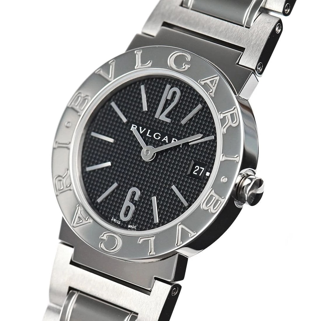 BVLGARI WATCH: BVLGARI Watch Brand: BVLGARI Type/Style: Wristwatch Material: Case Material stainless Color: Dial Color black Size: Case Size Case Size: 26.0mm Accessories: None Accessories Notice: When p