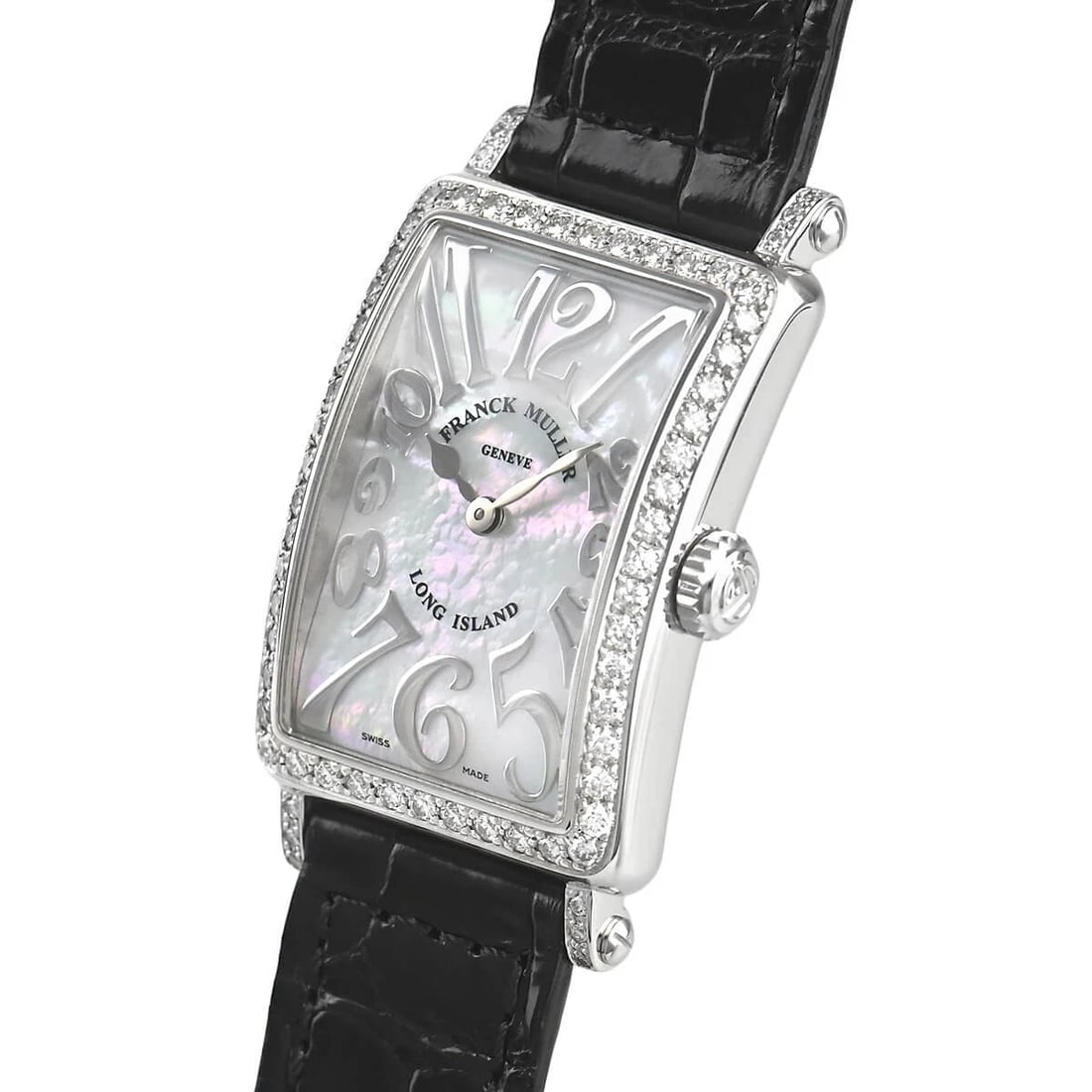 FRANCK MULLER LONG ISLAND RELIEF RELIEF MOP WATCH: FRANCK MULLER Long Island Relief RELIEF MOP Watch Brand: FRANCK MULLER Type/Style: Wristwatch Material: Case Material stainless Color: Dial Color white Size: Case Size Case Size: 32.5 x 23.0 mm