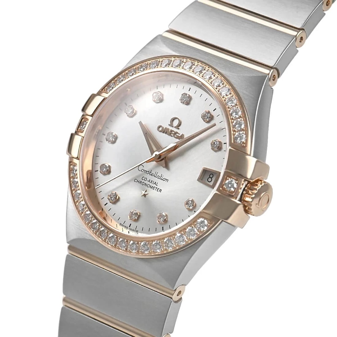 OMEGA CONSTELLATION CO-AXIAL CHRONOMETER WATCH: OMEGA Constellation Co-Axial Chronometer Watch Brand: OMEGA Type/Style: Wristwatch Material: Case Material Stainless steel and red gold Color: Dial Color Silver Size: Case Size Case Size: 35.0mm