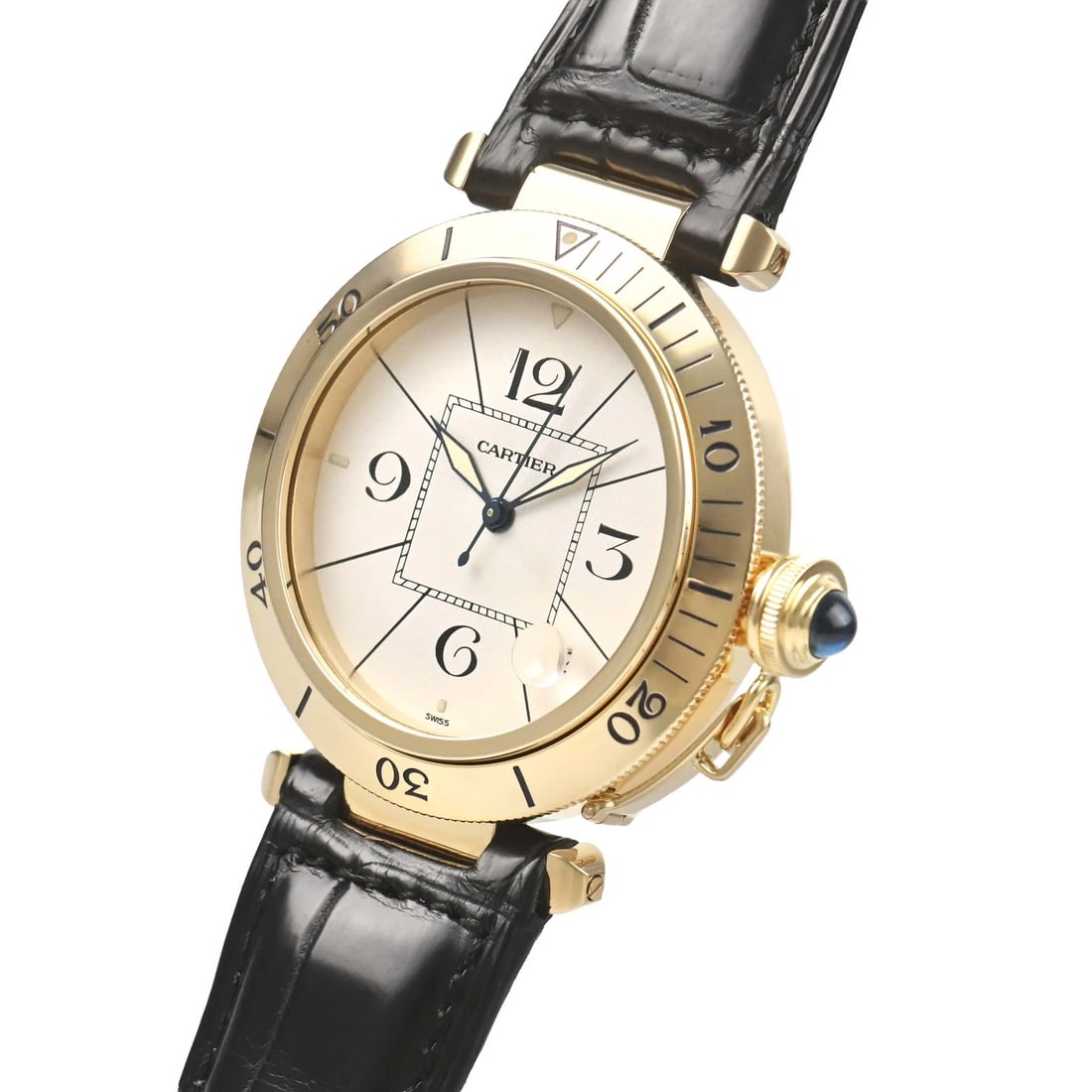 CARTIER PASHA 38 WATCH: CARTIER Pasha 38 Watch Brand: CARTIER Type/Style: Wristwatch Material: Case Material Yellow gold Color: Dial Color Silver Size: Case Size Case Size: 38.0mm Accessories: None Accessories No