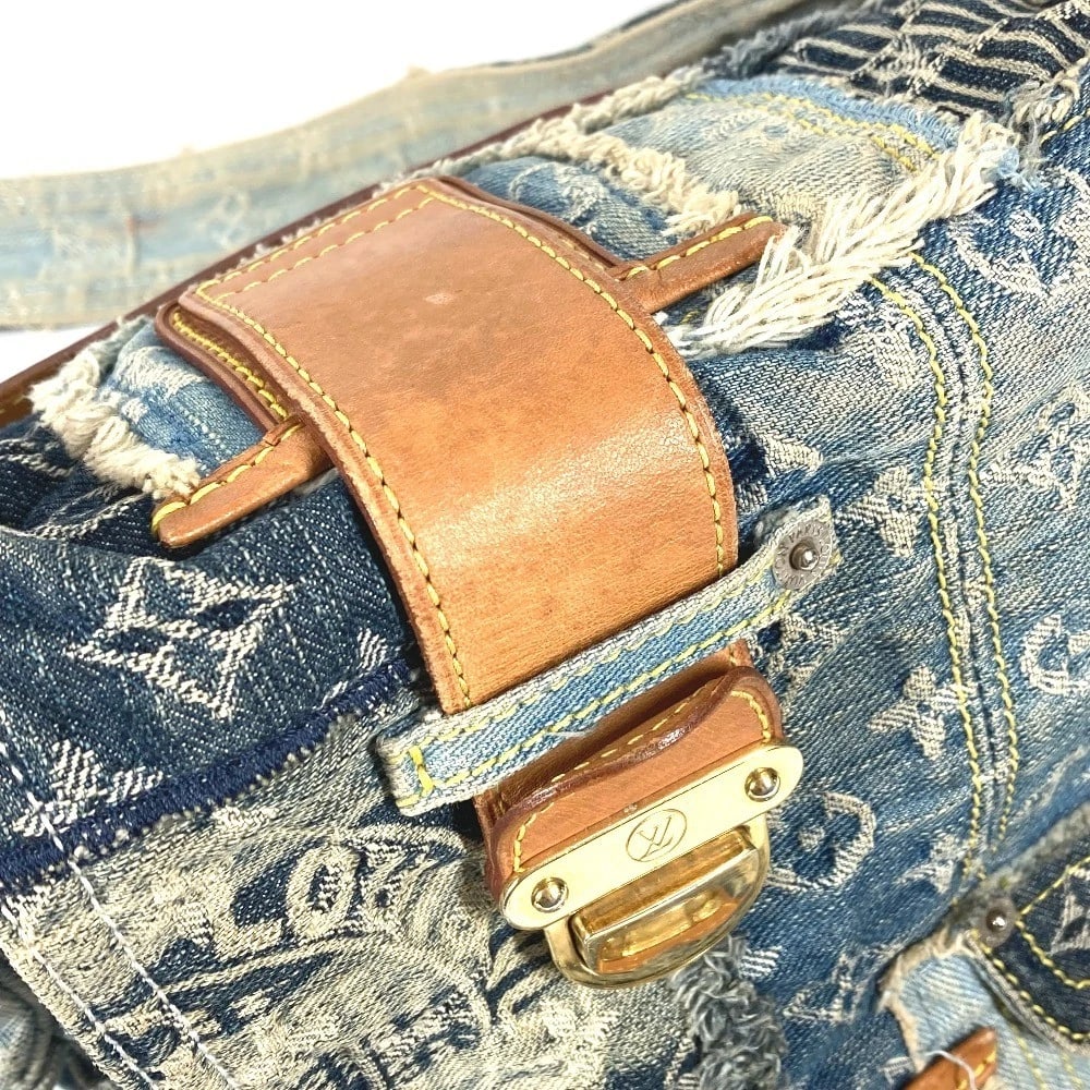 LOUIS VUITTON MONOGRAMDENIM PATCHWORK POSTY MESSENGER BAG - 10