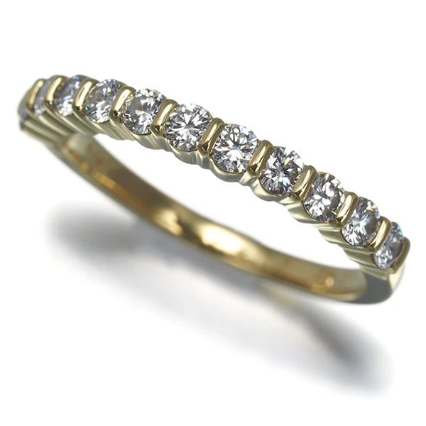 TIFFANY&CO. DIAMOND HALF ETERNITY RING 18K 750 YELLOW GOLD: Tiffany&Co. Diamond Half Eternity Ring 18K 750 Yellow Gold Brand: Tiffany & Co. Type/Style: Ring Material: 18K 750 Yellow Gold Main Stone Natural Color: Yellow Gold Size: US 4.75 Accessories: None