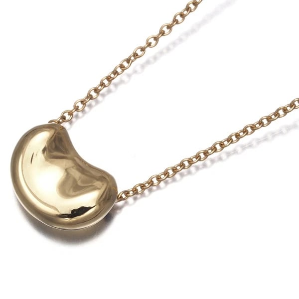 TIFFANY&CO. BEAN NECKLACE 18K 750 YELLOW GOLD: Tiffany&Co. Bean Necklace 18K 750 Yellow Gold Brand: Tiffany & Co. Type/Style: Necklace Material: 18K 750 Yellow Gold Color: Yellow Gold Size: Necklace length: 41cm Pendant size: 7.8 x 10.7mm Acce