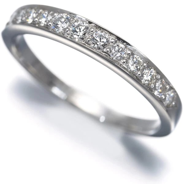 TIFFANY&CO. DIAMOND HALF ETERNITY RING 950 PLATINUM: Tiffany&Co. Diamond Half Eternity Ring 950 Platinum Brand: Tiffany & Co. Type/Style: Ring Material: 950 Platinum Main Stone Natural Color: Platinum Size: US 5.75-6 Accessories: None Access