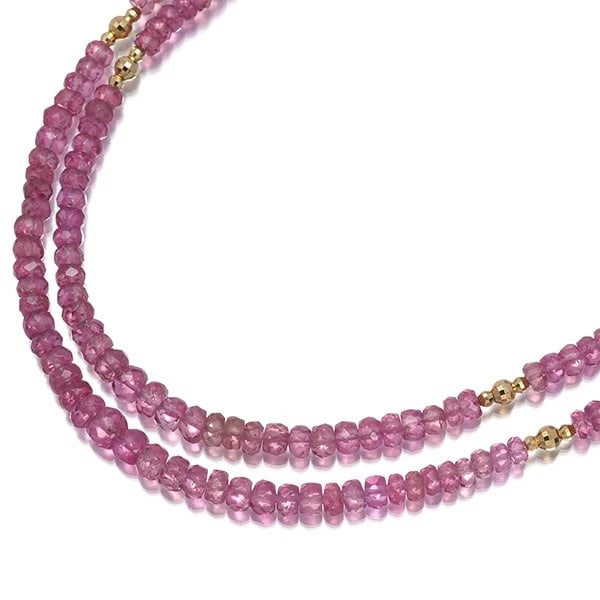 TOURMALINE BEADED 2-STRAND NECKLACE SILVER/18K 750 YELLOW GOLD: Tourmaline Beaded 2-strand Necklace Silver/18K 750 Yellow Gold Brand: Unbranded Type/Style: Necklace Material: Silver/18K 750 Yellow Gold Main Stone Natural Color: silver YG Size: Necklace Size: 43cm 