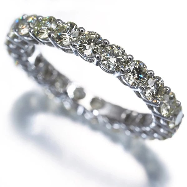 DIAMOND FULL ETERNITY RING 18K 750 WHITE GOLD (1 of 3)