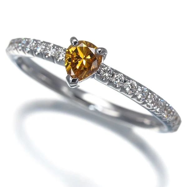 ORANGE YELLOW &CLEAR DIAMOND PEAR-SHAPED RING 18K 750 WHITE GOLD: Orange Yellow &Clear Diamond Pear-shaped Ring 18K 750 White Gold Brand: Unbranded Type/Style: Ring Material: 18K 750 White Gold Main Stone Natural Color: White Gold Size: US 5.25-5.5 Accessories: N