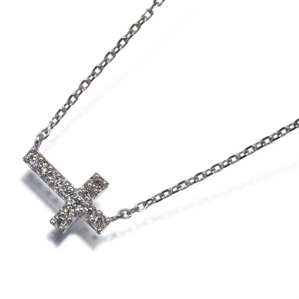 AGETE DIAMOND CROSS NECKLACE 18K 750 WHITE GOLD: agete Diamond Cross Necklace 18K 750 White Gold Brand: agete Type/Style: Necklace Material: 18K 750 White Gold Main Stone Natural Color: White Gold Size: Necklace length: 36 / 40cmPendant size: 10.0 x