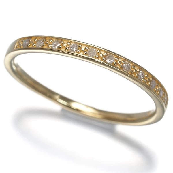 AGETE DIAMOND HALF ETERNITY RING 18K 750 YELLOW GOLD: agete Diamond Half Eternity Ring 18K 750 Yellow Gold Brand: agete Type/Style: Ring Material: 18K 750 Yellow Gold Main Stone Natural Color: Yellow Gold Size: US 6.5-6.75 Accessories: None A
