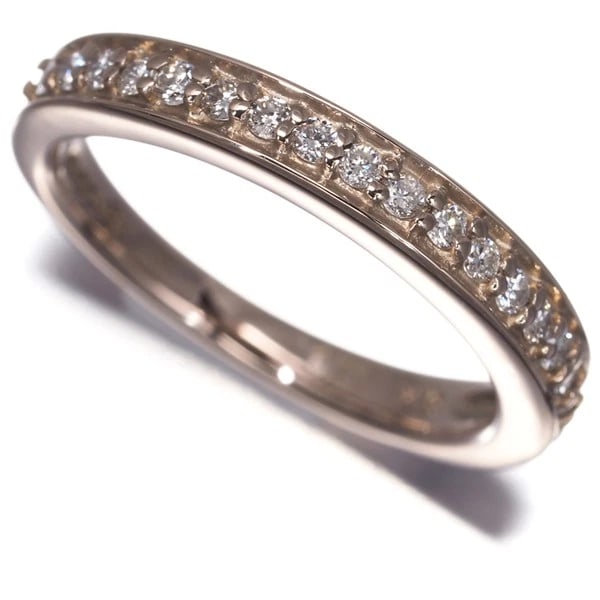 VENDOME DIAMOND HALF ETERNITY RING 18K 750 ROSE GOLD: VENDOME Diamond Half Eternity Ring 18K 750 Rose Gold Brand: VENDOME Type/Style: Ring Material: 18K 750 Rose Gold Main Stone Natural Color: Rose Gold Size: US 4.5 Accessories: None Accessor