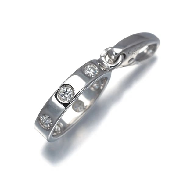 CARTIER DIAMOND LOVE CHARM PENDANT 18K 750 WHITE GOLD: Cartier Diamond Love Charm Pendant 18K 750 White Gold Brand: Cartier Type/Style: Pendant Material: 18K 750 White Gold Main Stone Natural Color: White Gold Size: Design size: 13.9 x 11.1mmTotal length 