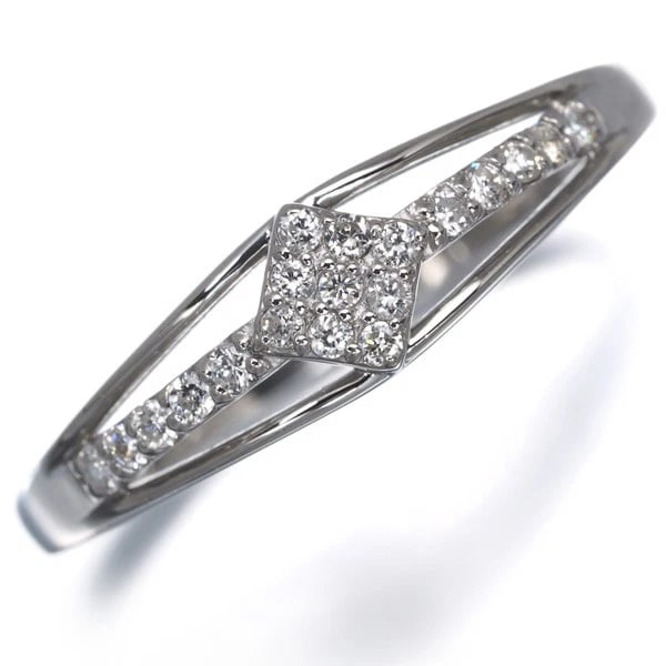 DIAMOND RING 900 PLATINUM - 2