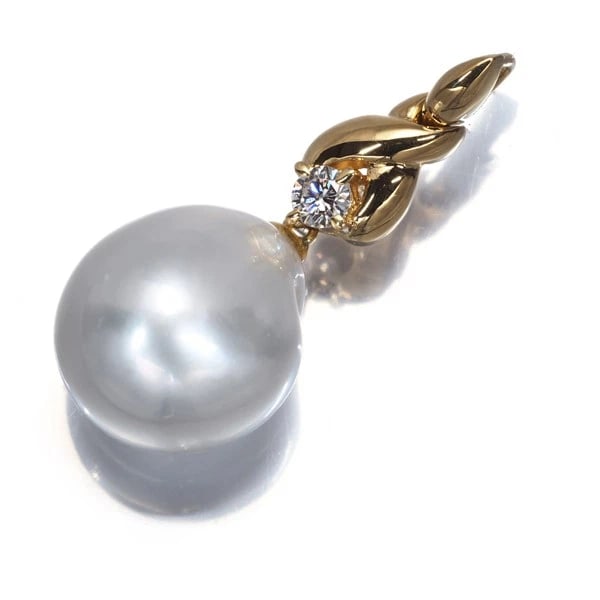 DIAMOND SOUTH SEA PEARL PENDANT 18K 750 YELLOW GOLD: Diamond South Sea Pearl Pendant 18K 750 Yellow Gold Brand: Unbranded Type/Style: Pendant Material: 18K 750 Rose Gold Main Stone Natural Color: Rose Gold Size: Full length of total design: 30.6mmBail i