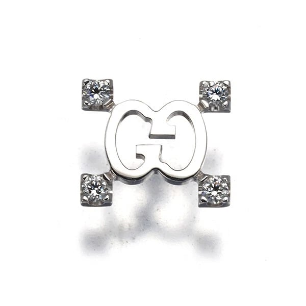 GUCCI DIAMOND ICON STARDUST EARRINGS 18K 750 WHITE GOLD: GUCCI Diamond Icon Stardust Earrings 18K 750 White Gold Brand: GUCCI Type/Style: Single Earring Material: 18K 750 White Gold Main Stone Natural Color: White Gold Size: Design size: 8.2 x 9.4mm Acce