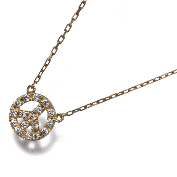 AHKAH DIAMOND PEACE SIGN PAVED NECKLACE 18K 750 YELLOW GOLD: AHKAH Diamond Peace Sign Paved Necklace 18K 750 Yellow Gold Brand: AHKAH Type/Style: Necklace Material: 18K 750 Yellow Gold Main Stone Natural Color: Yellow Gold Size: Necklace length: 36 / 39cmPendan