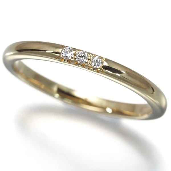 TIFFANY&CO. DIAMOND TIFFANY FOREVER WEDDING BAND 3P RING 18K YG: Tiffany&Co. Diamond Tiffany Forever Wedding Band 3P Ring 18K YG Brand: Tiffany & Co. Type/Style: Ring Material: 18K YG Main Stone Natural Color: Yellow Gold Size: US 5-5.25 Accessories: None <