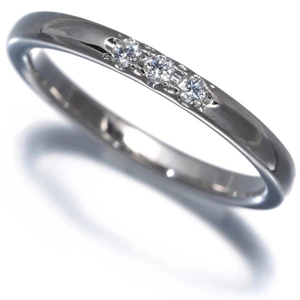 MIKIMOTO DIAMOND 3P RING 950 PLATINUM (1 of 2)