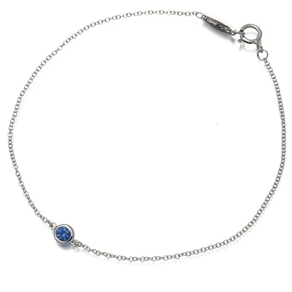 TIFFANY&CO. SAPPHIRE COLOR BY THE YARD BRACELET 950 PLATINUM: Tiffany&Co. Sapphire Color By The Yard Bracelet 950 Platinum Brand: Tiffany & Co. Type/Style: Bracelet Material: 950 Platinum Main Stone Natural Color: Platinum Size: Inner circumference: 18cmDesign w