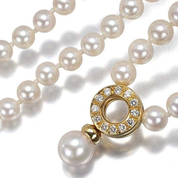 TIFFANY&CO. PEARL DIAMOND DOOR KNOCKER NECKLACE 18K YG: Tiffany&Co. Pearl Diamond Door Knocker Necklace 18K YG Brand: Tiffany & Co. Type/Style: Necklace Material: 18K YG Main Stone Cultured Color: Yellow Gold Size: Necklace length: 43cmPendant size: 19.0 x
