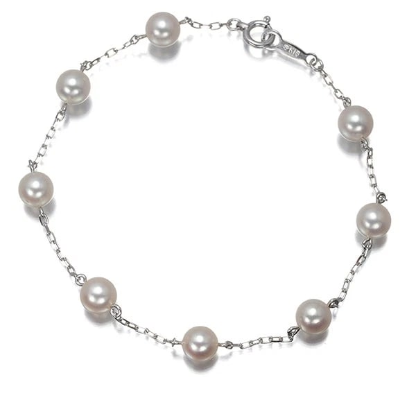 MIKIMOTO AKOYA PEARL STATION BRACELET 18K 750 WHITE GOLD: Mikimoto Akoya Pearl Station Bracelet 18K 750 White Gold Brand: MIKIMOTO Type/Style: Bracelet Material: 18K 750 White Gold Main Stone Cultured Color: White Gold Size: Inner circumference: 16cm Acce