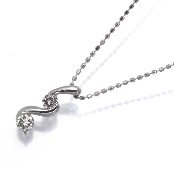BROWN DIAMOND 2P NECKLACE 18K 750 WHITE GOLD: Brown Diamond 2P Necklace 18K 750 White Gold Brand: Unbranded Type/Style: Necklace Material: 18K 750 White Gold Main Stone Natural Color: White Gold Size: Necklace length: 36 / 40cm Pendant size: 13.0