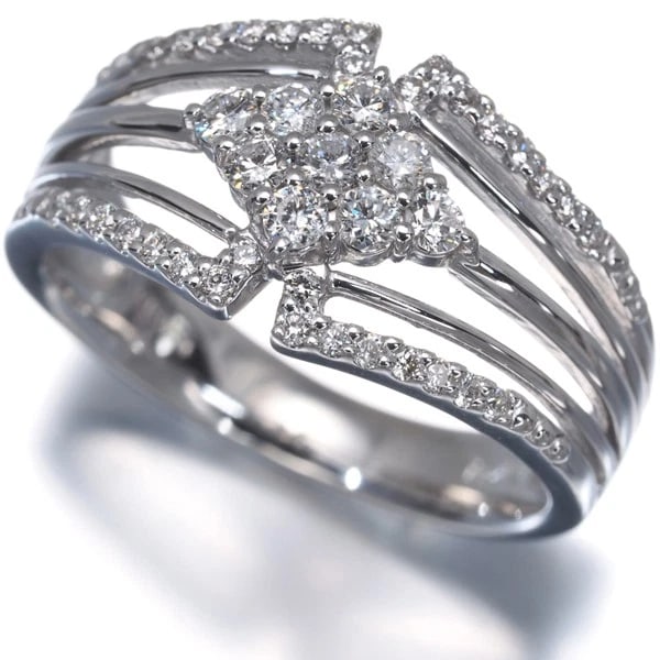 DIAMOND RING 18K 750 WHITE GOLD (1 of 4)