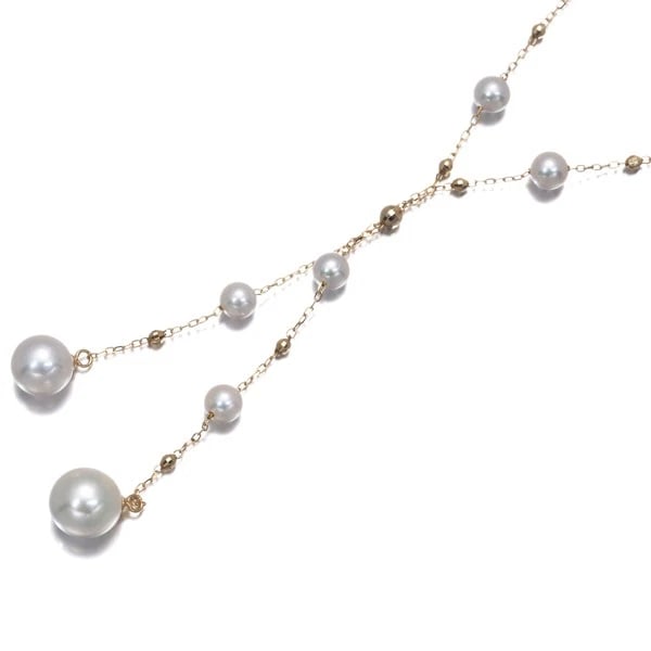 AKOYA PEARL STATION YDROP NECKLACE 18K 750 YELLOW GOLD: Akoya Pearl Station YDrop Necklace 18K 750 Yellow Gold Brand: Unbranded Type/Style: Necklace Material: 18K 750 Yellow Gold Color: Yellow Gold Size: Necklace length: 42cm Accessories: None