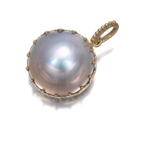 MABE PEARL PENDANT 18K 750 YELLOW GOLD: Mabe Pearl Pendant 18K 750 Yellow Gold Brand: None Type/Style: Pendant Material: 18K 750 Yellow Gold Main Stone cultured Color: Yellow Gold Size: Design size: 22.5 x 15.0mm Bail inner diameter: 3.2 x 