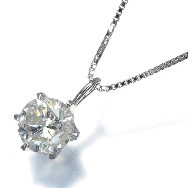 DIAMOND SOLITAIRE NECKLACE 850 PLATINUM: Diamond Solitaire Necklace 850 Platinum Brand: Unbranded Type/Style: Necklace Material: 850 Platinum Main Stone Natural Color: Platinum Size: Necklace length: 45cm AdjUS table to short length with an 