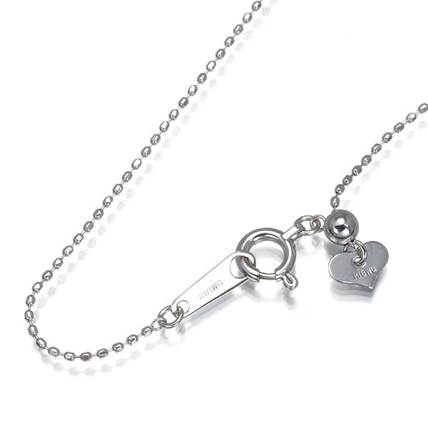 CUT BALL BEAD CHAIN NECKLACE 18K 750 WHITE GOLD: Cut Ball Bead Chain Necklace 18K 750 White Gold Brand: Unbranded Type/Style: Necklace Material: 18K 750 White Gold Color: White Gold Size: Necklace length: 45cmAdjUS table to short length with an exte