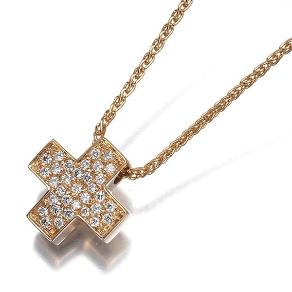 PICCHIOTTI DIAMOND CROSS PAVED NECKLACE 18K 750 ROSE GOLD: PICCHIOTTI Diamond Cross Paved Necklace 18K 750 Rose Gold Brand: PICCHIOTTI Type/Style: Necklace Material: 18K 750 Rose Gold Main Stone Natural Color: Rose Gold Size: Necklace length: 41cmPendant size