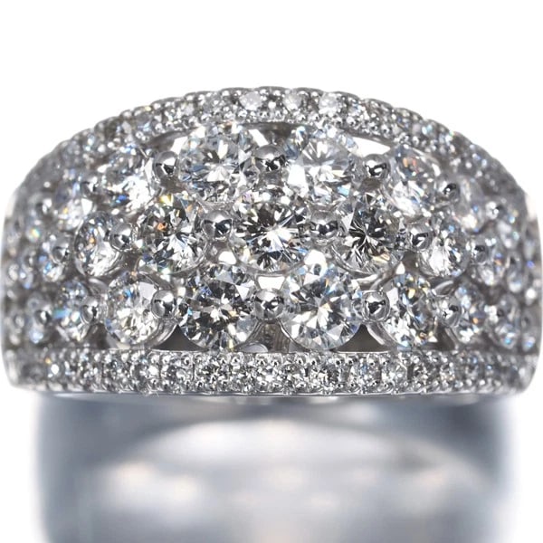 DIAMOND RING 900 PLATINUM - 2