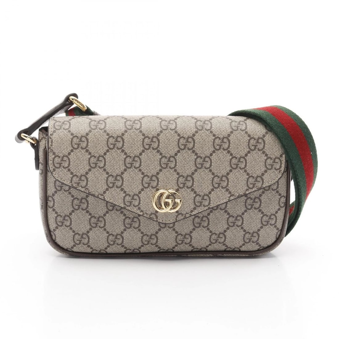 GUCCI OPHIDIA MINI SHOULDER BAG: GUCCI Ophidia Mini Shoulder Bag Brand: GUCCI Type/Style: Shoulder Bag Material: Exterior Material PVC coated canvas and leather Color: Exterior Color Beige?ish colors and Brown?ish colors Size: H:13cm