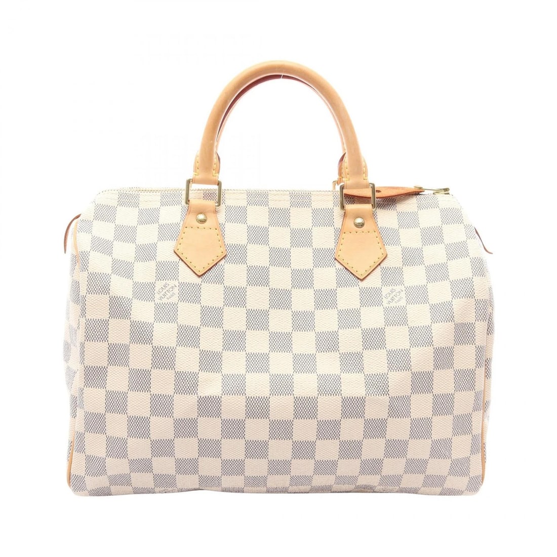 LOUIS VUITTON SPEEDY 30 HANDBAG DAMIER AZUR CANVAS LEATHER WHITE: LOUIS VUITTON Speedy 30 Handbag Damier Azur canvas leather White Brand: LOUIS VUITTON Type/Style: Handbag Material: Exterior Material Damier Azur and PVC coated canvas and leather Color: Exterior Colo