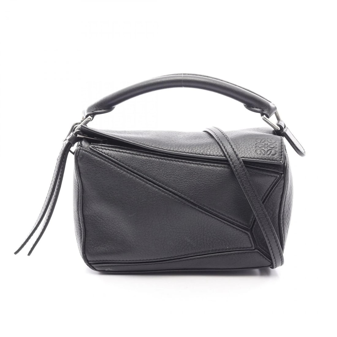 LOEWE PUZZLE BAG MINI 2WAY SHOULDER HANDBAG: LOEWE Puzzle bag mini 2WAY Shoulder Handbag Brand: LOEWE Type/Style: Handbag Material: Exterior Material leather Color: Exterior Color Black?ish colors Size: H:11cm x W:17cm x D:7cm (H:4.3" x W:6.7" x
