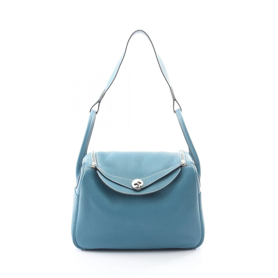 HERMES LINDY 30 SHOULDER HANDBAG CLEMENCE LEATHER BLUE: HERMES Lindy 30 Shoulder Handbag Clemence leather Blue Brand: HERMES Type/Style: Shoulder Bag Material: Exterior Material Taurillon Clemence and leather and Taurillon Clemence Color: Exterior Color Bl