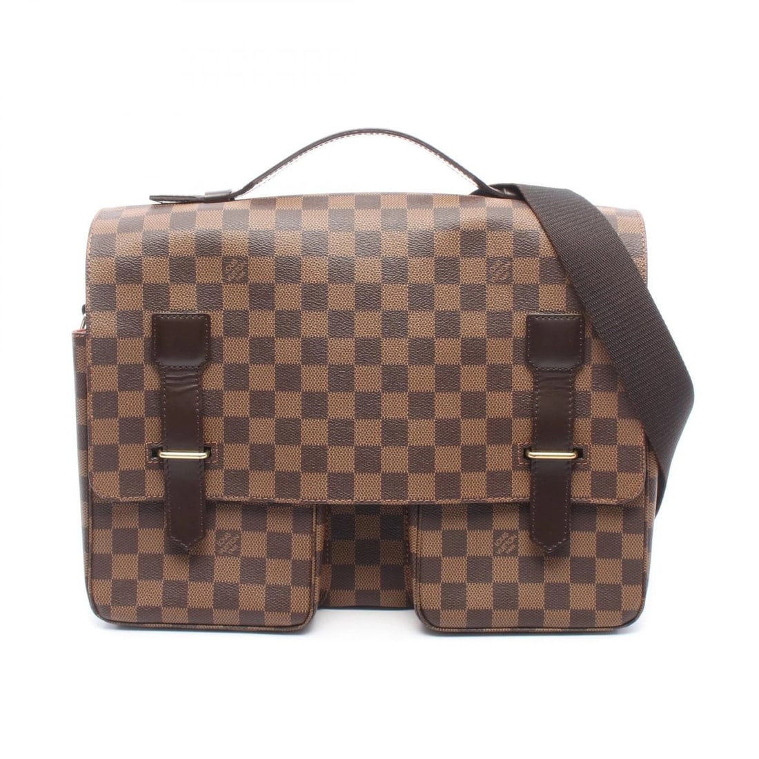 LOUIS VUITTON BROADWAY SHOULDER CROSSBODY BAG: LOUIS VUITTON Broadway Shoulder crossbody Bag Brand: LOUIS VUITTON Type/Style: Shoulder Bag Material: Exterior Material Damier and PVC coated canvas and leather Color: Exterior Color Ebene / Brown?ish