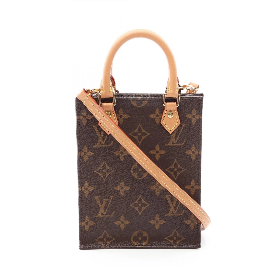 LOUIS VUITTON PETITE SAC PLAT SHOULDER CROSSBODY HANDBAG: LOUIS VUITTON Petite Sac Plat shoulder crossbody Handbag Brand: LOUIS VUITTON Type/Style: Handbag Material: Exterior Material Monogram and PVC coated canvas and leather Color: Exterior Color Brown?ish