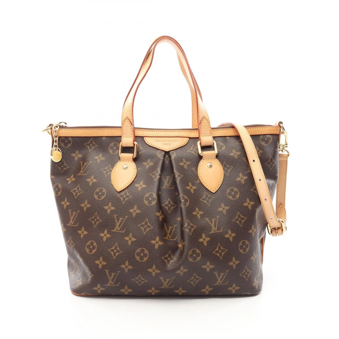 LOUIS VUITTON PALERMO PM SHOULDER TOTE HANDBAG: LOUIS VUITTON Palermo PM Shoulder Tote Handbag Brand: LOUIS VUITTON Type/Style: Handbag Material: Exterior Material Monogram and PVC coated canvas and leather Color: Exterior Color Brown?ish colors Si