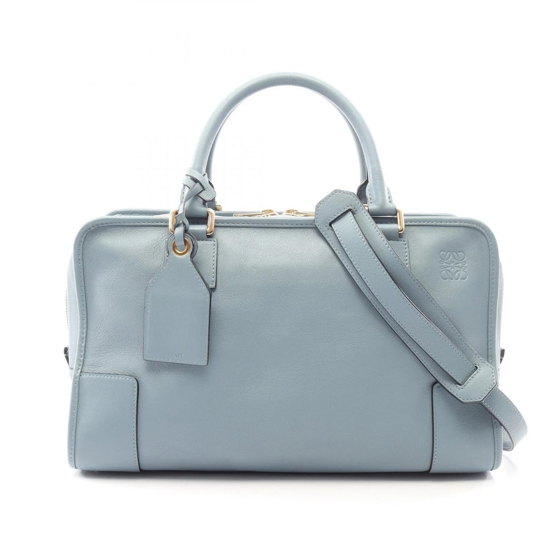 LOEWE AMAZONA 36 CROSSBODY SHOULDER HANDBAG LEATHER BLUE: LOEWE Amazona 36 Crossbody Shoulder Handbag leather Blue Brand: LOEWE Type/Style: Handbag Material: Exterior Material leather Color: Exterior Color Blue?ish colors Size: H:21cm x W:36cm x D:13.5cm (H: