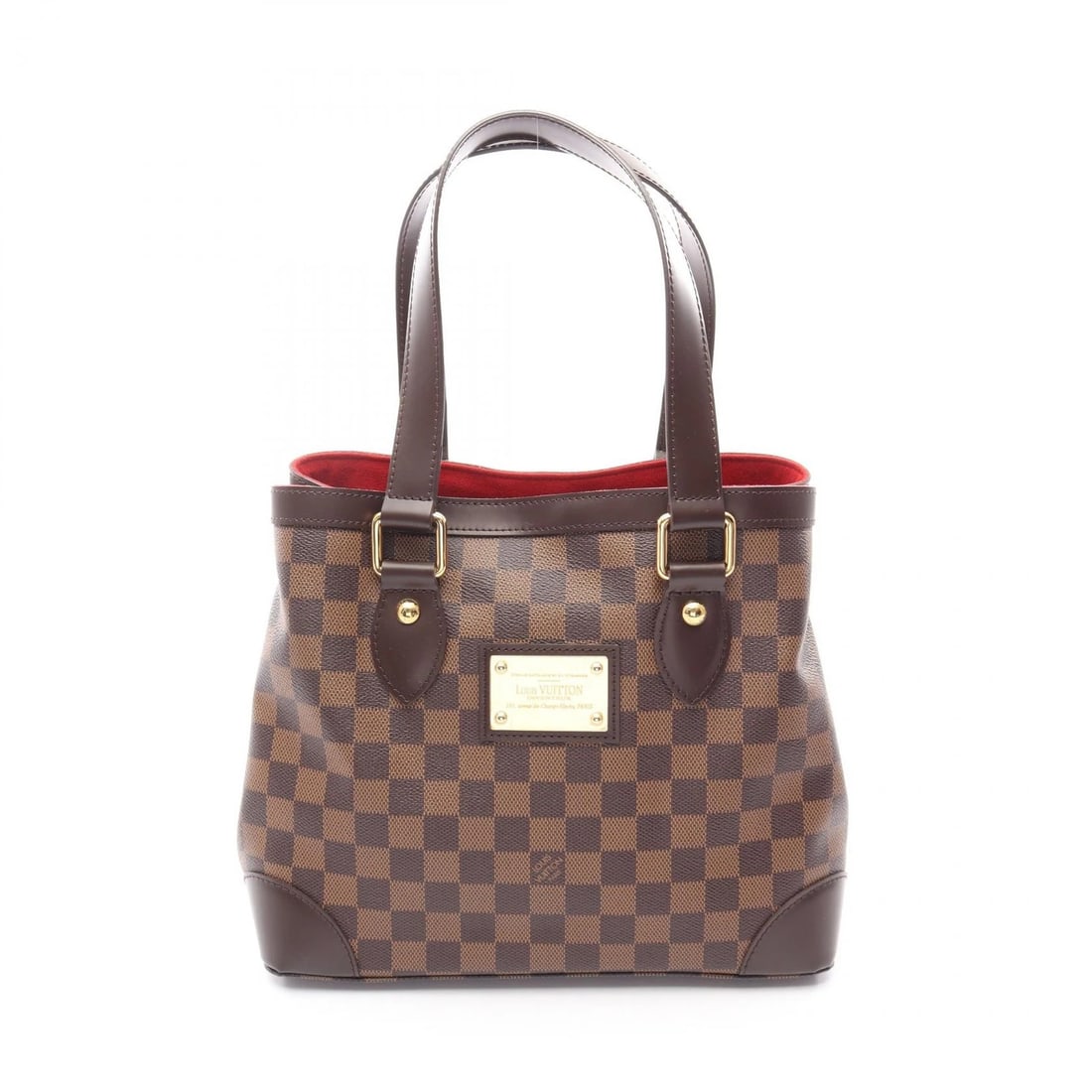 LOUIS VUITTON HAMPSTEAD PM TOTE BAG: LOUIS VUITTON Hampstead PM Tote Bag Brand: LOUIS VUITTON Type/Style: Tote Bag Material: Exterior Material Damier and PVC coated canvas and leather Color: Exterior Color Ebene / Brown?ish colors Size: 