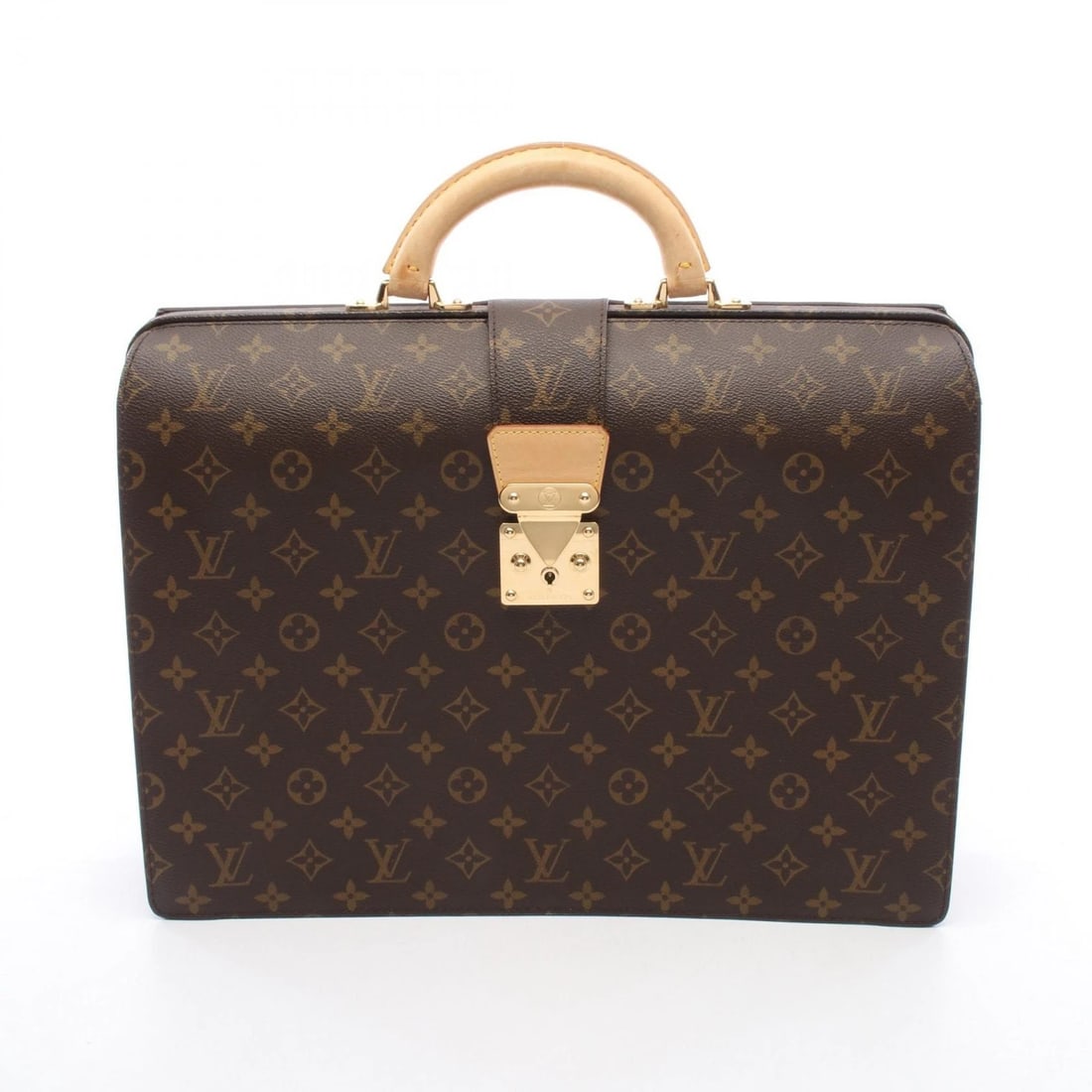 LOUIS VUITTON SERVIETTE FERMOIR BRIEFCASE BUISNESS BAG: LOUIS VUITTON Serviette Fermoir Briefcase Buisness Bag Brand: LOUIS VUITTON Type/Style: Briefcase Material: Exterior Material Monogram and PVC coated canvas and leather Color: Exterior Color Brown?ish
