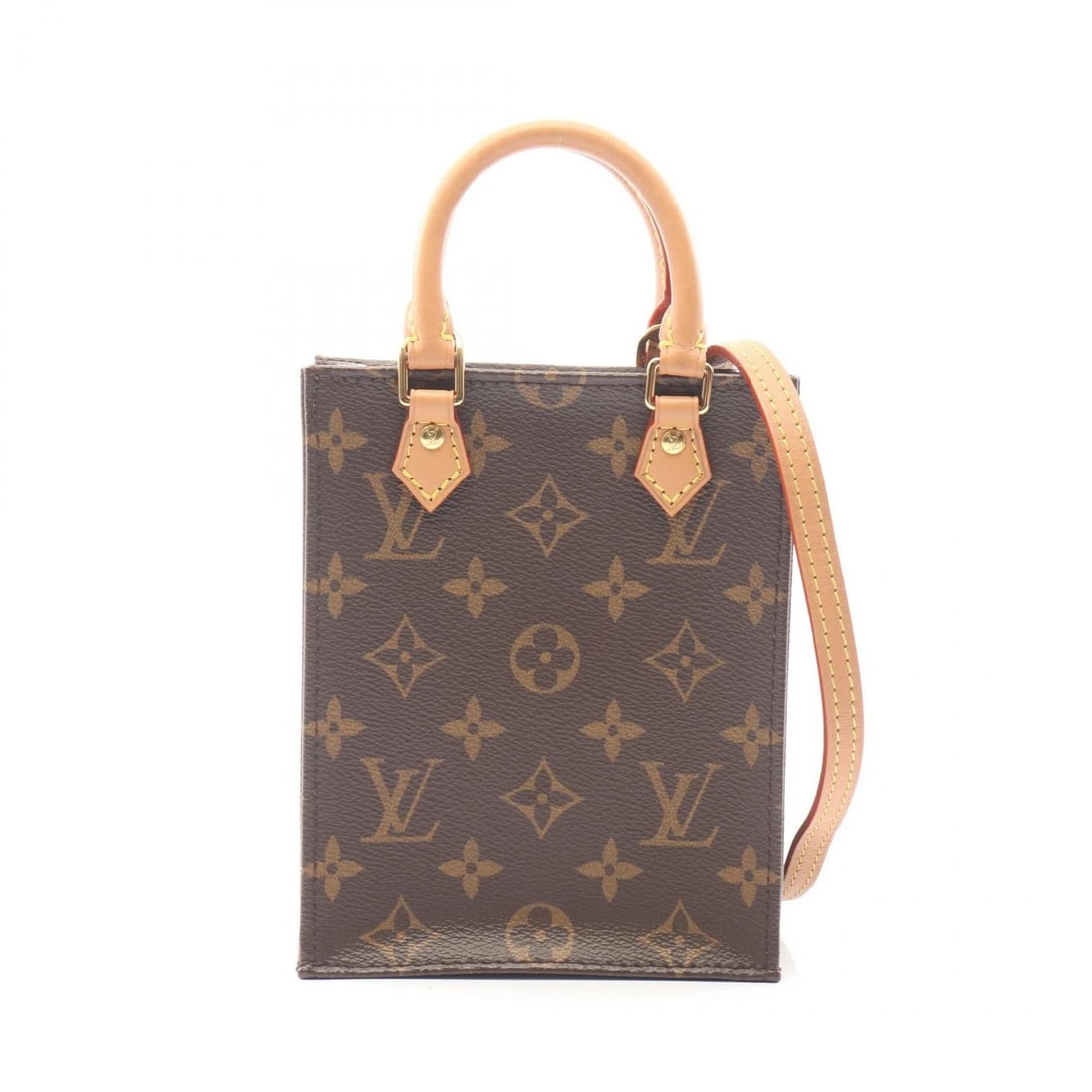 LOUIS VUITTON PETITE SAC PLAT SHOULDER CROSSBODY HANDBAG: LOUIS VUITTON Petite Sac Plat shoulder crossbody Handbag Brand: LOUIS VUITTON Type/Style: Handbag Material: Exterior Material Monogram and PVC coated canvas and leather Color: Exterior Color Brown?ish